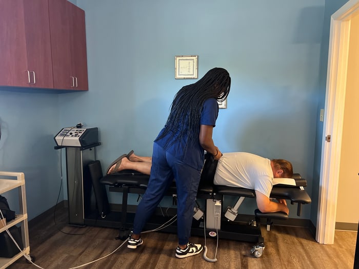 Spinal decompression therapy session at ProWellness Family Chiropractic in Lincolnton, NC
